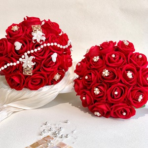 Ramo de Rosas Artificiales Qingyu Chronicle, Decoración de Seda para Bodas, para Sesión de Fotos de Novias - Product Image 1