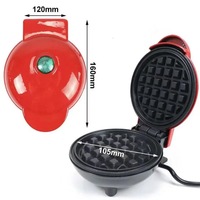 Mini gaufrier électrique et machine à pain, crêpière, machine à gâteaux et sandwichs pour le petit-déjeuner - Entièrement automatique, en plastique, usage domestique, 350W