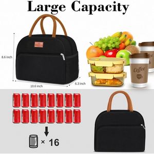 Custom <b>Large</b> Capacity Reusable Insulated <b>Cooler</b> Lunch <b>Box</b> Lunch Bag for Women Adult Men - Product Image 3