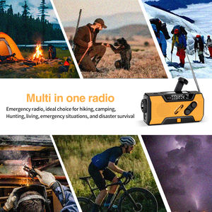 <span class=keywords><strong>Radio</strong></span> d'Urgence Multi-Fonction Solaire et à Manivelle AM FM Météo NOAA avec Batterie Externe de 5000mAh et Alarme SOS - Product Image 3