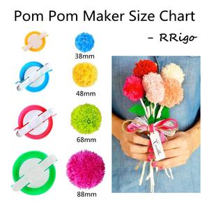 Pom Pom <strong>Maker</strong>, 4 Sizes <strong>Pompom</strong> <strong>Maker</strong> Tool Set for Fluff Ball Weave DIY Wool Yarn Knitting Craft Project for Kids and Adult - Product Image 5
