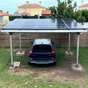 Système de <span class=keywords><strong>carport</strong></span> solaire en aluminium étanche 10 kW, structure de <span class=keywords><strong>carport</strong></span> photovoltaïque montée au sol, supports de <span class=keywords><strong>carport</strong></span> solaire <span class=keywords><strong>pour</strong></span> stationnement, stock européen - Product Image 1
