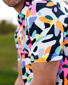 लक्जरी 180 ग्राम पॉलिएस्टर कपड़े गोल्फ पोलो शर्ट त्वरित शुष्क 4 तरह से खिंचाव पतला कस्टम लोगो उच्च गुणवत्ता मुद्रित तकनीक - Product Image 3