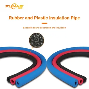 Tube en <span class=keywords><strong>mousse</strong></span> plastique polychrome, tube en caoutchouc <span class=keywords><strong>mousse</strong></span>, isolation pour climatiseur HVAC et <span class=keywords><strong>tuyau</strong></span> d'eau chaude, 2m, résistant au feu - Product Image 1