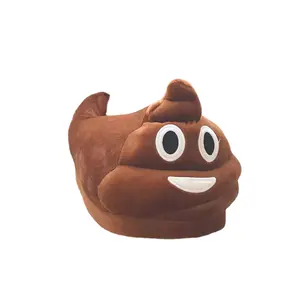 Yeni poo tüm çanta ayakkabı QQ ifade pamuk terlikler gülen yüz süper yumuşak emoji peluş toptan