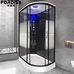Vente directe d'usine, salle <span class=keywords><strong>de</strong></span> <span class=keywords><strong>douche</strong></span> intégrée, <span class=keywords><strong>douche</strong></span> coulissante, sauna, bain, <span class=keywords><strong>cabine</strong></span> <span class=keywords><strong>de</strong></span> <span class=keywords><strong>douche</strong></span> à vapeur préfabriquée, verre trempé pour hôtel - Product Image 2