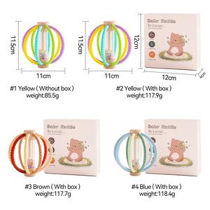 Mainan Gigit Bayi Bola Silikon Laris Manis, Pegangan Tangan 3D, Mainan Gigitan Penenang, Mainan Promosi - Product Image 2
