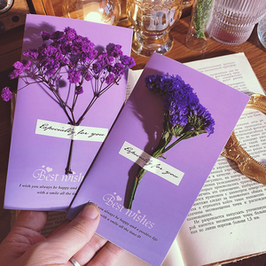 Cartes de vœux florales séchées, cartes de fleurs pressées pour <span class=keywords><strong>mariage</strong></span>, remise de diplôme, Saint-Valentin et décoration de fêtes - Product Image 4