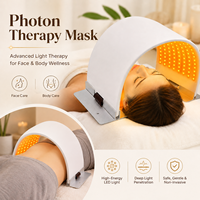 Panneau de luminothérapie LED flexible 7 couleurs, dispositif de photothérapie portable en silicone pour le soin de la peau du visage, du cou et de la taille, logo personnalisé