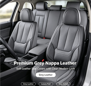 Juego Completo de Fundas y Cojines para Asientos de Auto MELCO BSCI Gris, para Asientos Delanteros y Traseros, Ajuste Estándar, Protección Impermeable - Product Image 1