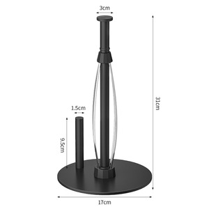<span class=keywords><strong>Portarotolo</strong></span> <span class=keywords><strong>da</strong></span> <span class=keywords><strong>cucina</strong></span> con funzione di smorzamento-Dispenser per rotoli <span class=keywords><strong>da</strong></span> appoggio con Base ponderata portasciugamani in carta in acciaio inossidabile - Product Image 2