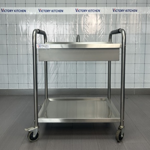Victory Commercial Chariot de supermarché en acier inoxydable Roues Vente chaude Chariot à condiments pour salle à manger Hôtel Restaurant Fournitures - Product Image 6