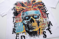 Camisetas de Manga Corta con Estampado de Calaveras Góticas, Diseño de Marca, Novedad, Venta al por Mayor, para Hombre