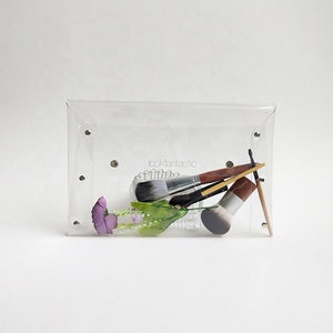 Stampa a caldo in argento foglio di logo stampato in pvc trasparente trasparente della busta della frizione della borsa della borsa - Product Image 3