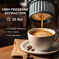 Mesin Espresso Portabel 20Bar 2026 Baru, USB Elektrik, Kapsul & Bubuk, Baja Tahan Karat, Pembuat Kopi Otomatis untuk Perjalanan dan Berkemah