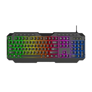 Tùy chỉnh kích thước đầy đủ 104 Phím Led <span class=keywords><strong>Backlit</strong></span> Đen <span class=keywords><strong>USB</strong></span> có dây màng bàn phím với số Pad cho máy tính PC máy tính xách tay - Product Image 1
