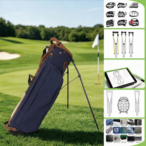 Support de golf PRIMUS GOLF personnalisé avec logo, léger et de haute qualité, 4 voies, en toile, JUN-BF-GSCB-01, diviseurs pleine longueur 4 voies ou JUN-BF-GS - Product Image 2