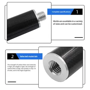 Sınır Ötesi 3K Dişli Uzatma Çubuğu Konektörü Karbon Fiber Kılavuz Makaralı Vida Versiyonu Yüksek Mukavemetli Dayanıklı Boru - Product Image 4