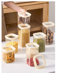 Frasco Cuadrado de Vidrio de Borosilicato Hermético y Apilable con Tapa de Vidrio Transparente para Almacenar Especias, Dulces y Mucho Más - Product Image 2