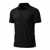 Kaos Polo Golf Pria Lengan Pendek 100% Katun, Warna Solid, Logo Kustom Grosir, Kancing, Regular Fit, Bernapas, Performa Tinggi