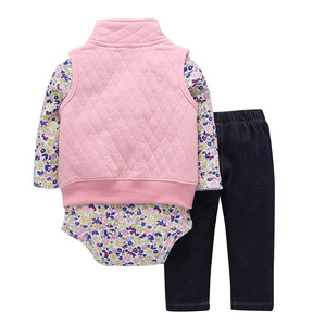 Conjuntos para Niños al por Mayor, Ropa para Bebés, Trajes para Niñas, Traje de Una Pieza con Pantalones Lisos de China - Product Image 2