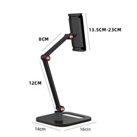 Support de téléphone et tablette de bureau pliable en alliage d'aluminium, personnalisable, à hauteur réglable, avec fixation magnétique et rotation à 360 degrés, vente en gros