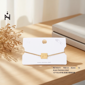 Bracciale in Acciaio Inossidabile con Targhetta Lettera L 12x14cm PULSERA-L - Product Image 3