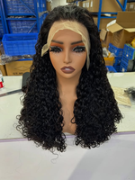 Precio de Fábrica SDD 13x4 Peluca de Encaje con Ondas de Agua, Ondas Naturales, Virgen, Pre-Desplumada, Sin Pegamento, Frontal, de Cabello Humano