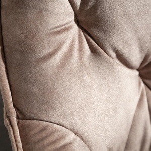 Sillas de Comedor de Tela Moderna Nórdica para Hotel, Sillas de Comedor de Metal Negro para Cocina y Restaurante, Sillón de Terciopelo Beige para Restaurante - Product Image 3