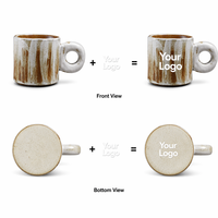 MSH Tasse en céramique 11oz (320ml) à anse épaisse, en grès artisanal, marque privée, pour l'approvisionnement de cadeaux d'hôtels de luxe