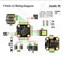 Aocoda-RC F722MINI V2 pengendali penerbangan MPU6500 MPU6000 OSD Barometer 16M kotak hitam untuk RC FPV balap gaya bebas Drone Model UAV