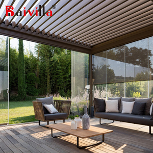 <span class=keywords><strong>Pergola</strong></span> d'extérieur en aluminium Gazebo à auvent étanche Gazebo avec porte coulissante en verre Stores carrés en aluminium <span class=keywords><strong>Pergola</strong></span> - Product Image 6
