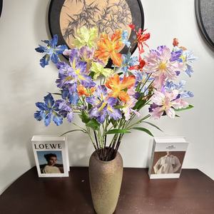 Bouquet de fleurs d'iris artificielles Junheyuan en soie, branche unique, décoration d'intérieur - Product Image 4