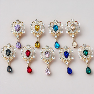 新しいフラットバックブローチペンダント32*60mmクリスタルDiyジュエリーアクセサリークラフト - Product Image 3