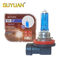 Jeu d'ampoules de voiture SUYUAN super blanc 12V 55W 5500K H11 de bonne qualité
