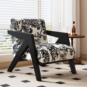 Venta al por mayor de mediados de siglo muebles de sala de estar silla hogar ocio relajación acento Boucle moderno salón acento silla con otomana - Product Image 4