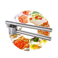 Presse-ail en acier inoxydable avec poignée allongée, hachoir et écraseur d'ail robuste, outil de cuisine manuel