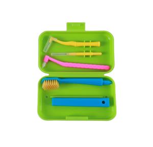 All'ingrosso custodia dentale Set 6 colori vivaci include specchio orto gancio spazzola per la pulizia personalizzata per bretelle - Product Image 4