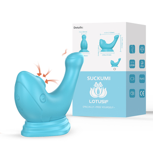 LOTUSIF Nuevo Diseño Base de Carga con Almacenamiento, Pequeño y Lindo Vibrador 2 en 1 con Forma de Ballena, Estimulador de Clítoris y Punto G, Juguete Sexual para Adultos, Buen Regalo para Mujeres - Product Image 1