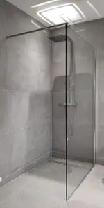 Douche trempée trempé 8mm Easy Clean porte douche bain verre de construction sûr