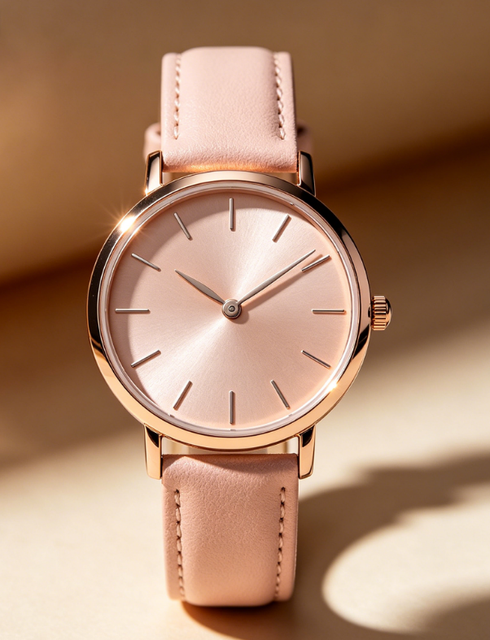 Custom Quartz Leather Wristwatches Luxury Analog Display 41mm Dial Diameter 20mm Band Width Modern