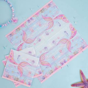 Juego de Vajilla para Fiesta de Cumpleaños de Sirena de 144 Piezas para 24 Personas con Platos, Servilletas, Vasos y Cubiertos, Gran Venta - Product Image 3