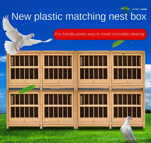 Dış mekan kullanımı için plastik tepsi ile çevre dostu beyaz plastik güvercin kafesleri yetiştiriciliği eşleştirilmiş <span class=keywords><strong>Homing</strong></span> güvercinler - Product Image 4