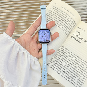 Cinturino per <span class=keywords><strong>Apple</strong></span> <span class=keywords><strong>Watch</strong></span> S11/10/9/8/7/<span class=keywords><strong>SE</strong></span> in Pelle Punteggiata Stile Coreano, Versatile e alla Moda, Unisex - Product Image 3