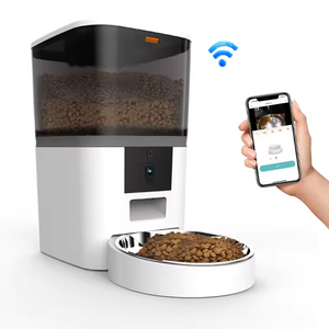 Smart Automatic Pet Feeder for Cats Dogs Video Monitoring Timed Quantitative <b>Remote</b> <b>Control</b> Food Dispenser - Product Image 4