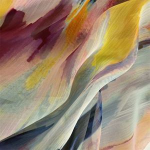 100% Polyester chiffon <span class=keywords><strong>Crinkle</strong></span> in vải kỹ thuật số in ấn thoáng khí may - Product Image 2