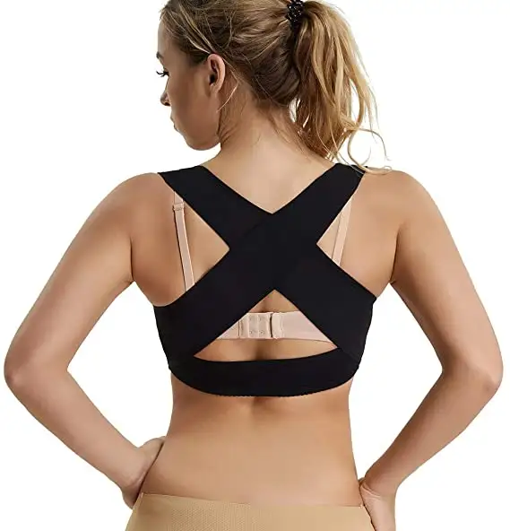 2021 Hot X Strap Body Shaper Bra Back Support for Women Chest Brace Up Shapewear Posture Corrector Band Belt