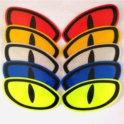Autocollant réfléchissant œil de chat de dessin animé, 2 pièces, autocollant de sécurité haute visibilité pour <span class=keywords><strong>casque</strong></span> de voiture et <span class=keywords><strong>moto</strong></span> - Product Image 5