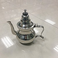 Ensemble à café marocain de haute qualité en gros, théière moderne en acier inoxydable, design turc, théière pour hôtels