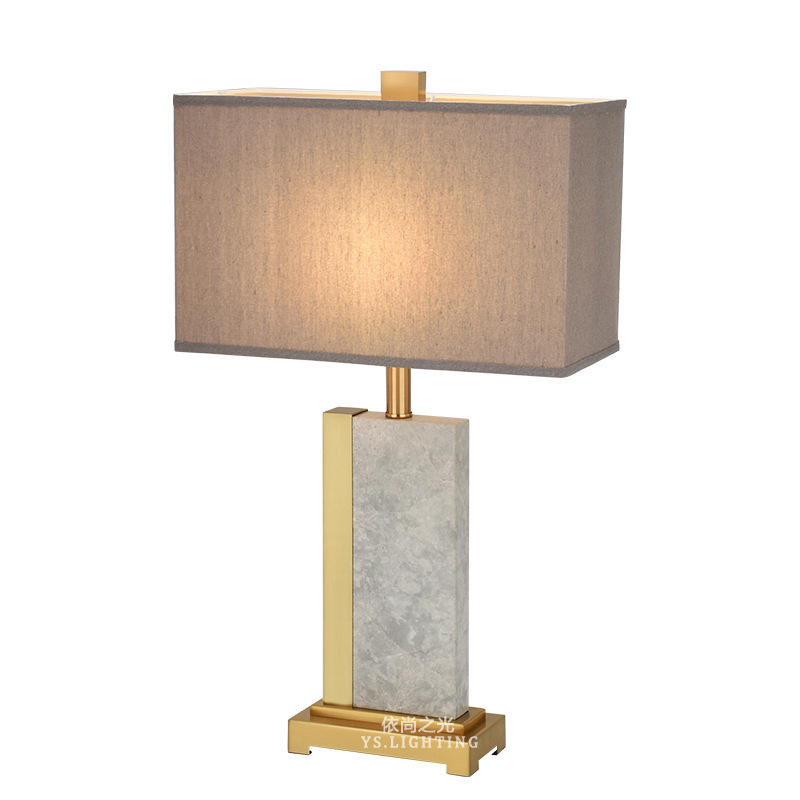 หินอ่อนสีเทา + โคมไฟสีเทา400*200*690มม